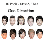 One Direction Masks - 10 Pack - Then & Now