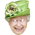 Queen Elizabeth 2 Green Hat Mask