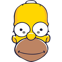 Homer Simpson Cartoon Party Mask