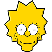 Lisa Simpson Cartoon Party Mask