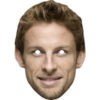Jenson Button Formula 1 Racing Driver Facemask