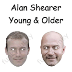Alan Shearer - Young and Old - Pack Of 2 Masks
