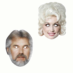 2461m - 2 Pack - Kenny Rogers & Dolly Parton Mask V2 (2461-2458)